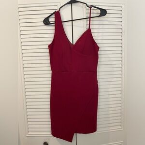 Burgundy cocktail dress